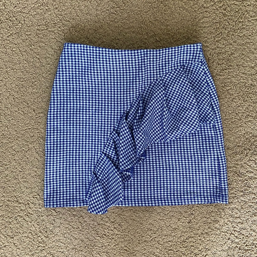 Topshop Blue Ruffled Mini Skirt - Picture 5 of 7